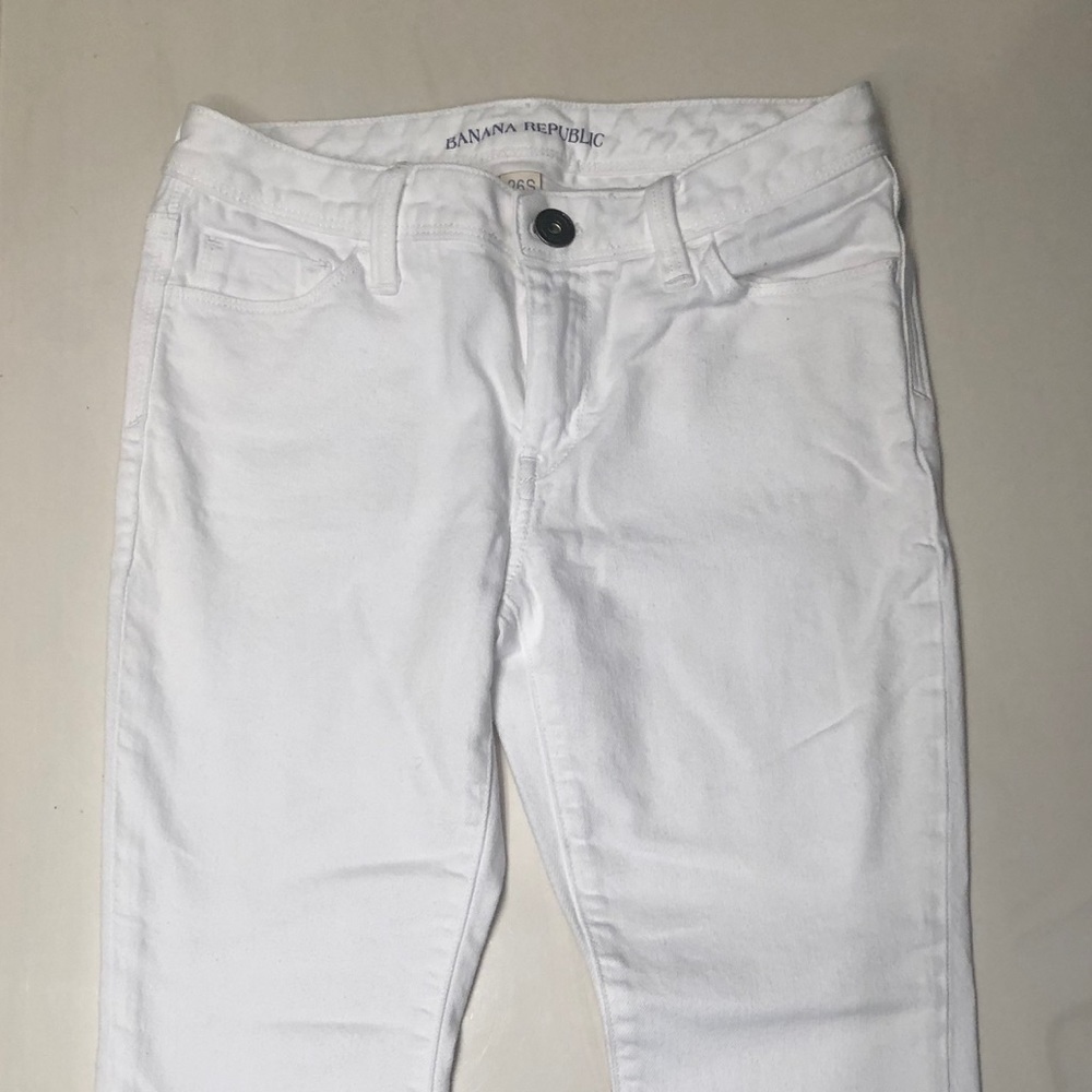Banana republic white jeans size 26S